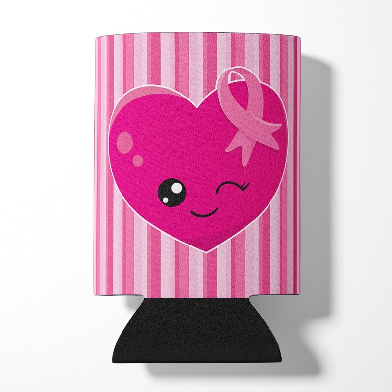 Breast Cancer Awareness Ribbon Heart Can or Bottle Hugger BB6982CC