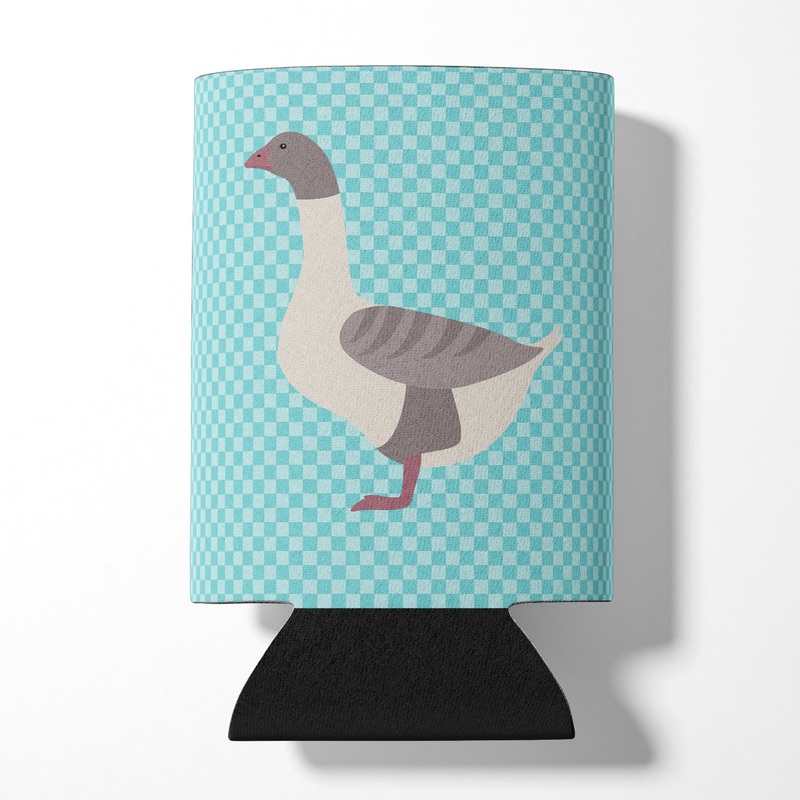 Buff Grey Back Goose Blue Check Can or Bottle Hugger BB8075CC