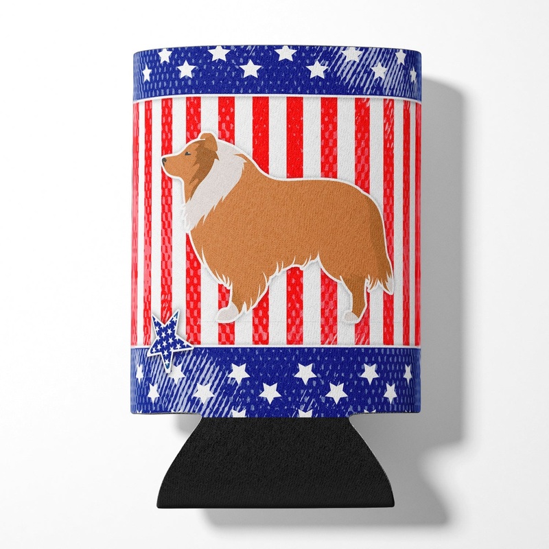 USA Patriotic Collie Can or Bottle Hugger BB3316CC