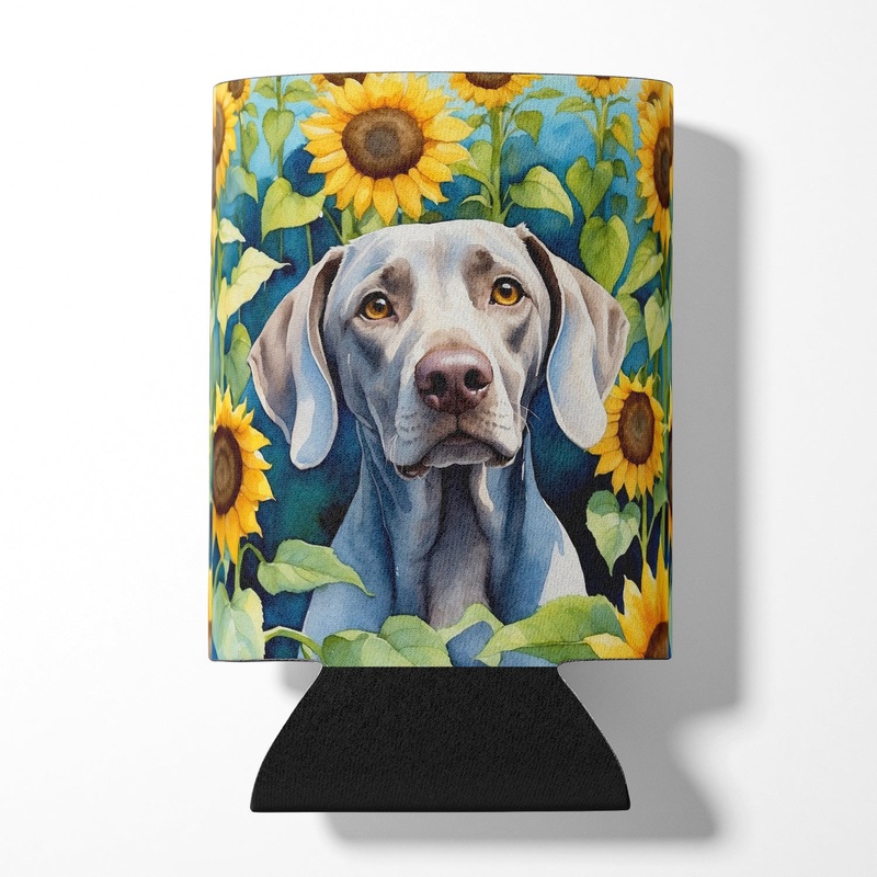 Weimaraner in Sunflowers Can or Bottle Hugger