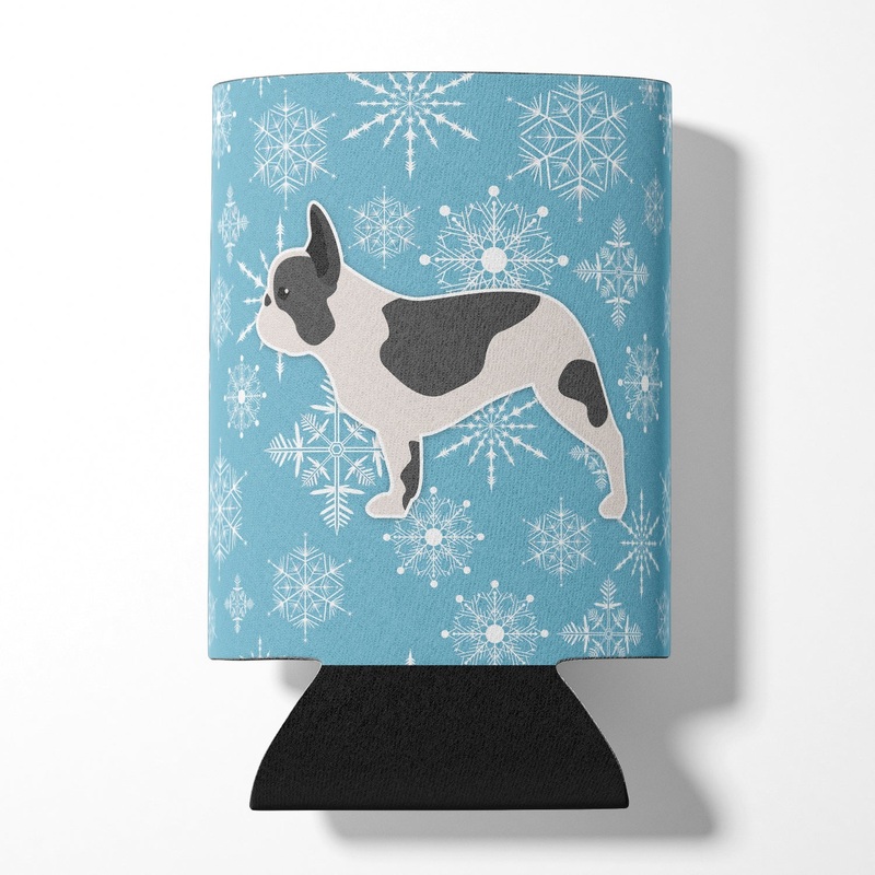 Winter Snowflake French Bulldog Can or Bottle Hugger BB3541CC