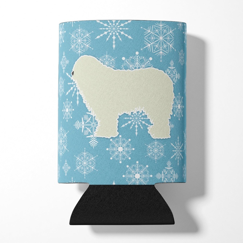 Winter Snowflake Komondor Can or Bottle Hugger BB3555CC