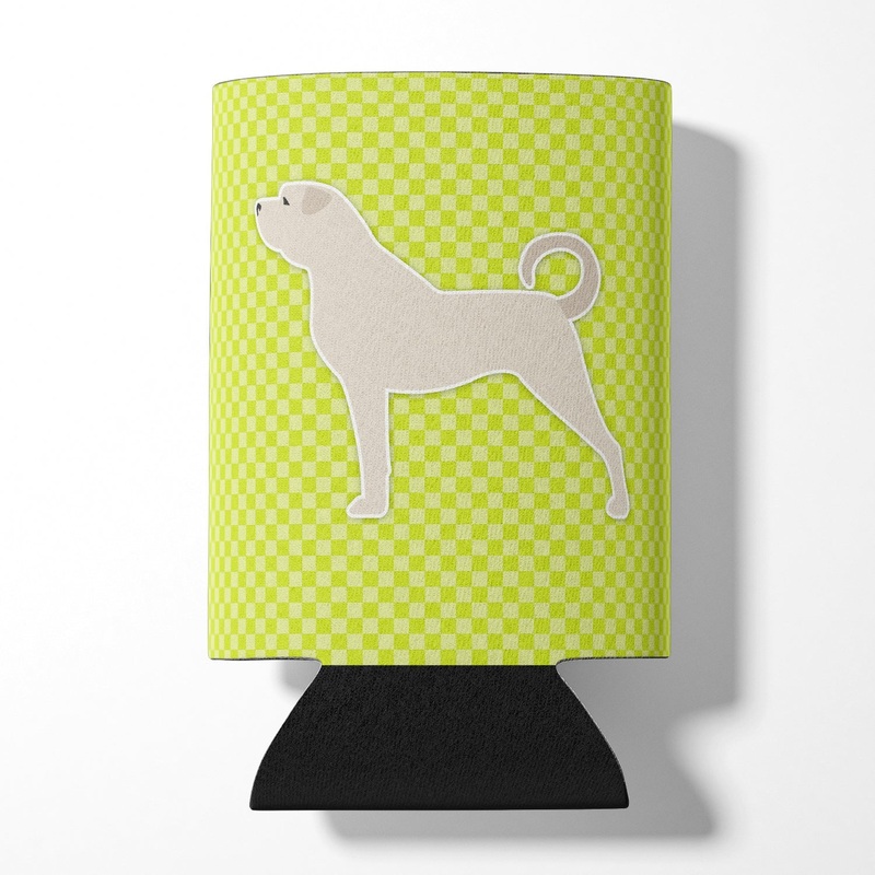 Anatolian Shepherd Checkerboard Green Can or Bottle Hugger BB3877CC