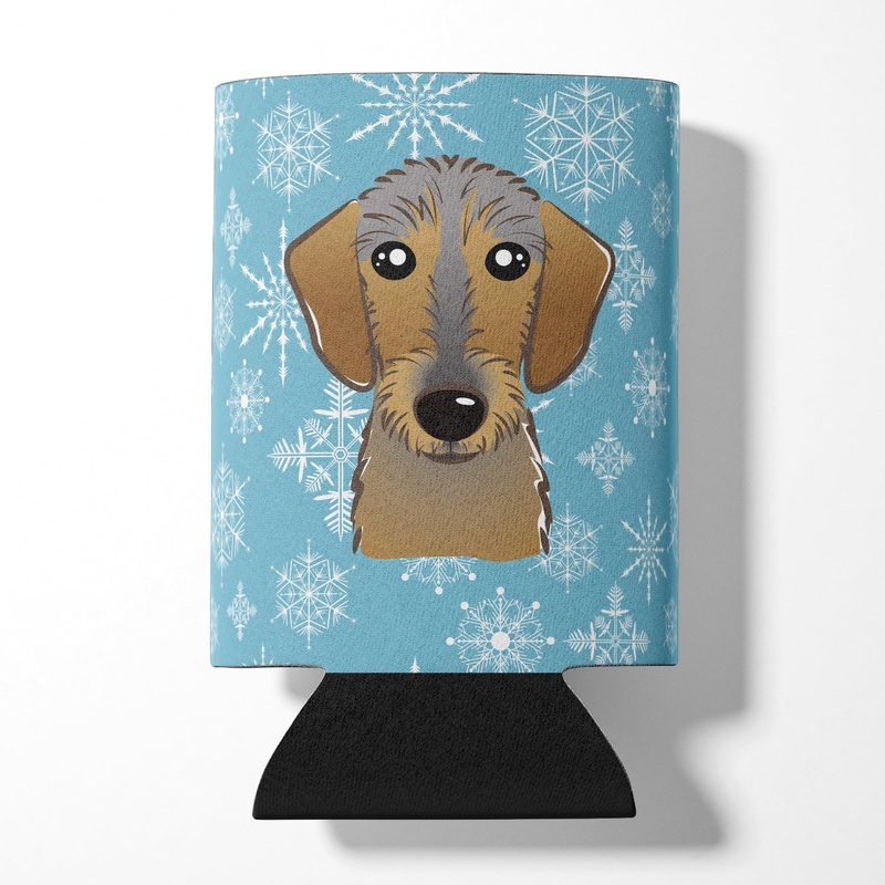 Snowflake Wirehaired Dachshund Can or Bottle Hugger BB1667CC
