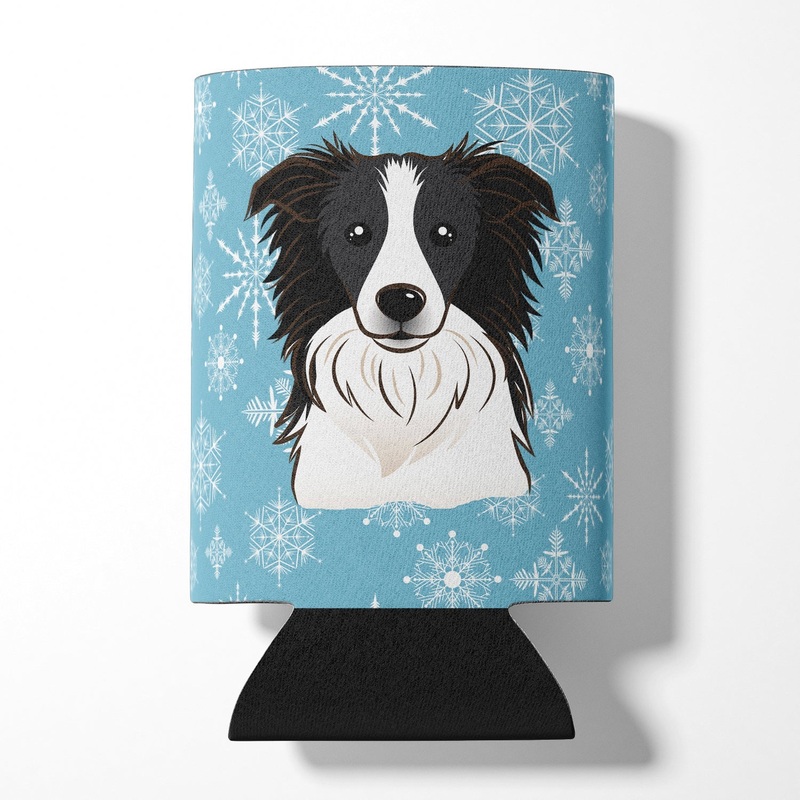 Snowflake Border Collie Can or Bottle Hugger BB1675CC