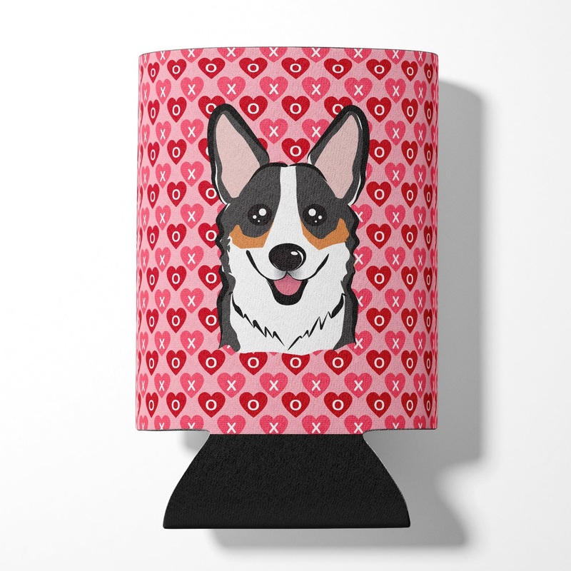 Tricolor Corgi Hearts Can or Bottle Hugger BB5325CC