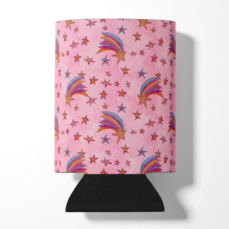 Watercolor Shooting Stars on Pink Can or Bottle Hugger BB7548CC