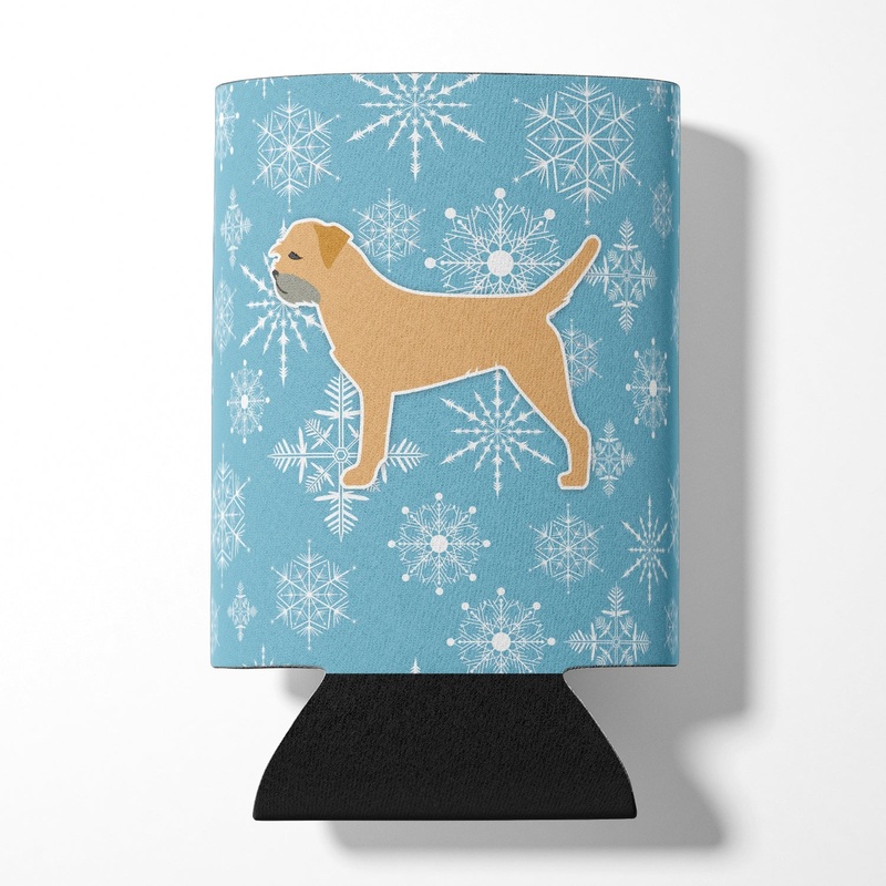 Winter Snowflake Border Terrier Can or Bottle Hugger BB3489CC
