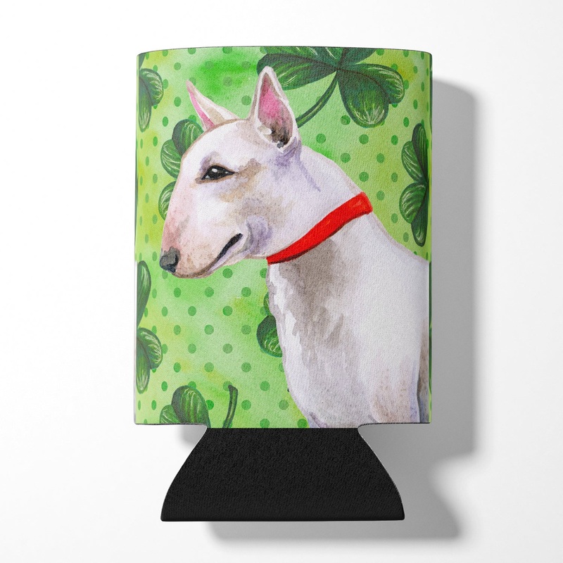 Bull Terrier St Patrick's Can or Bottle Hugger BB9867CC