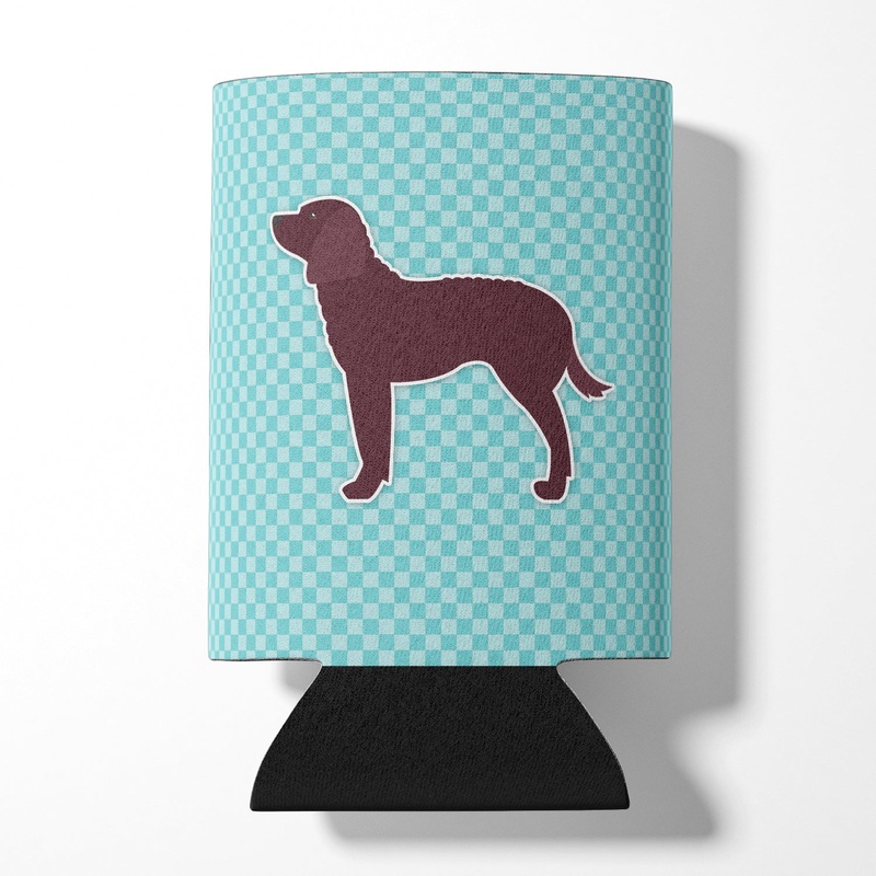 American Water Spaniel  Checkerboard Blue Can or Bottle Hugger BB3701CC