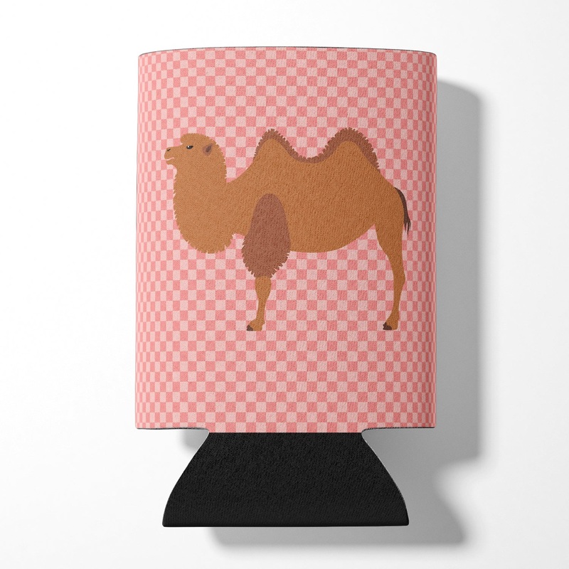 Bactrian Camel Pink Check Can or Bottle Hugger BB7818CC