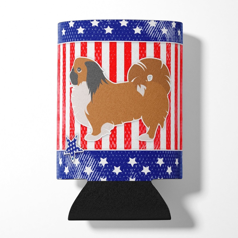 USA Patriotic Pekingese Can or Bottle Hugger BB3338CC