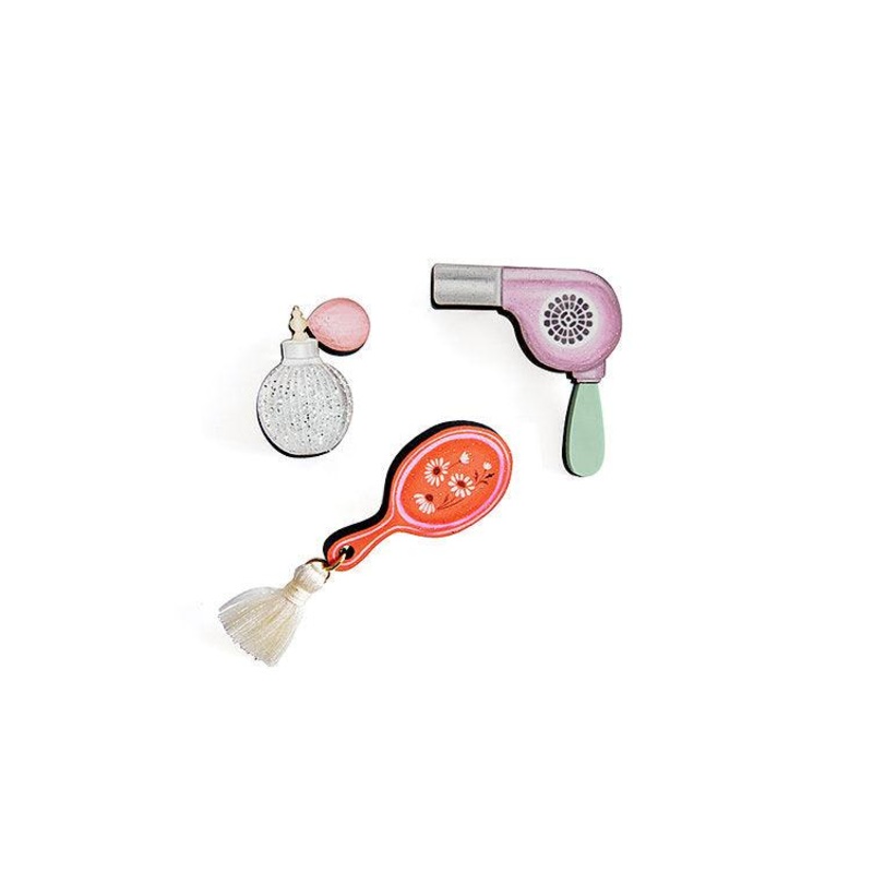 Beauty Supplies Brooches Set of 3 by Laliblue