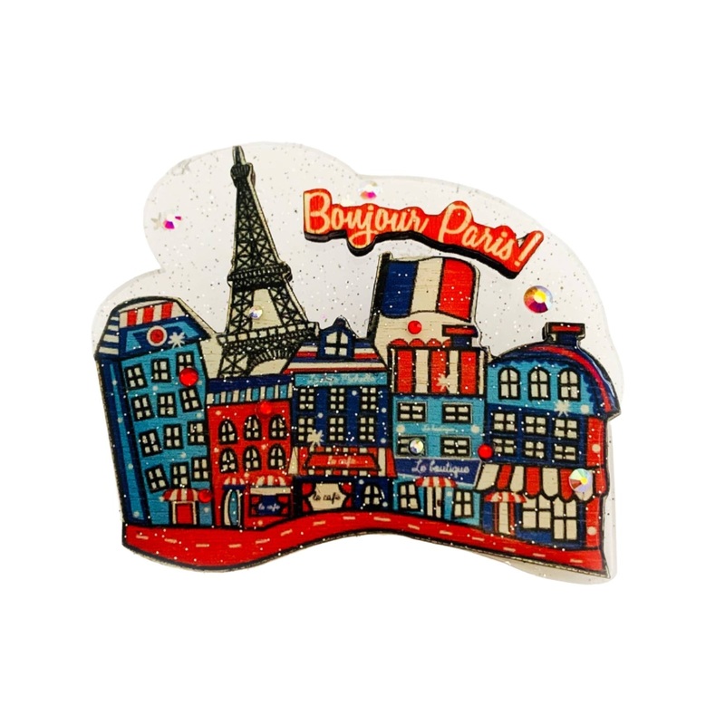 Bonjour Paris Brooch by Rosie Rose Parker