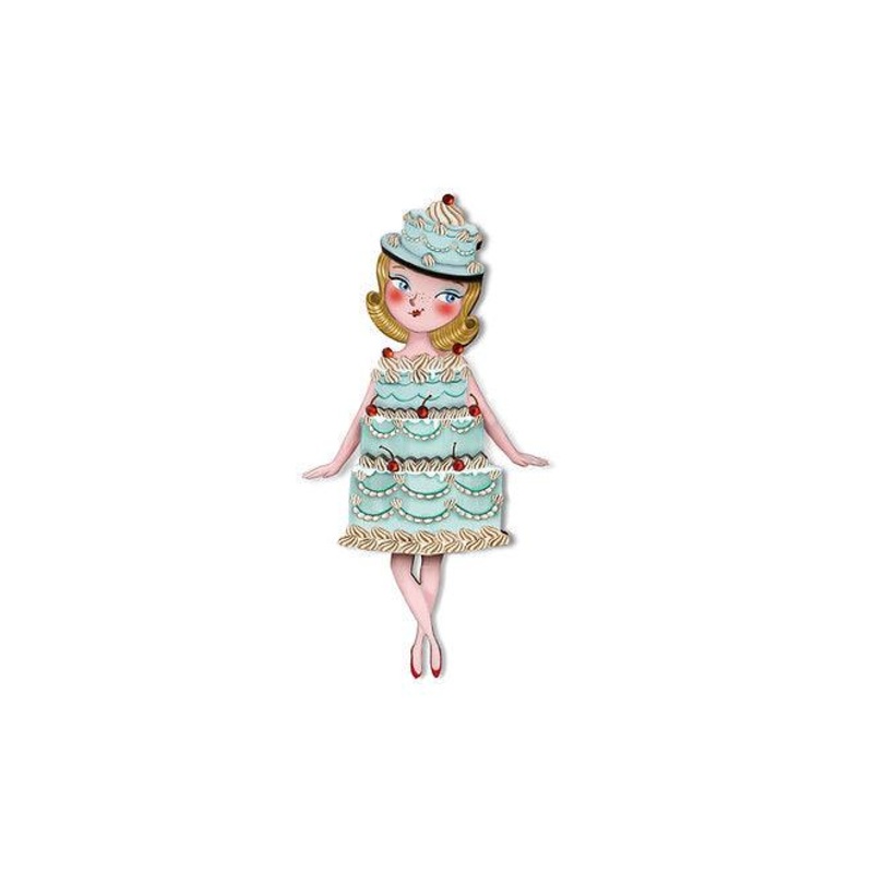 Cake Woman Brooch by Laliblue