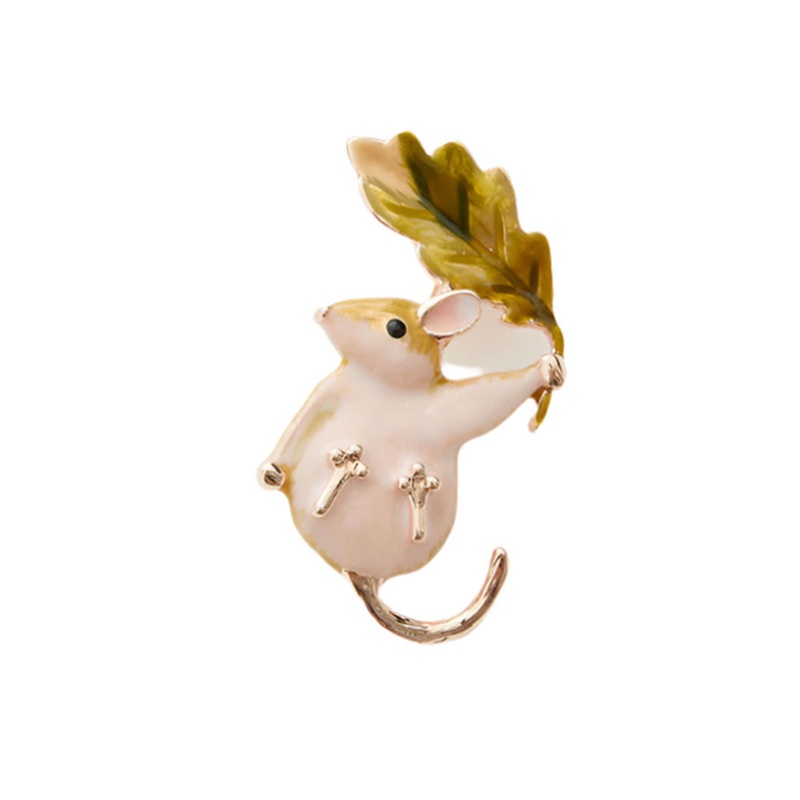 Enamel Dormouse Brooch by Fable England