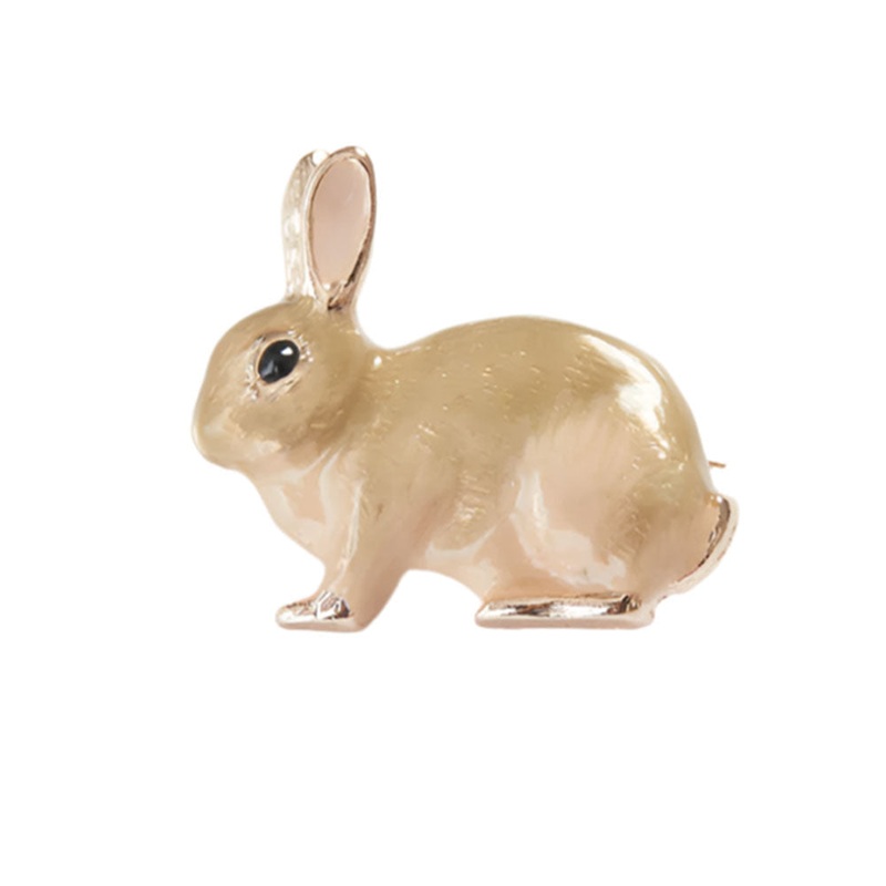 Enamel Rabbit Brooch by Fable England