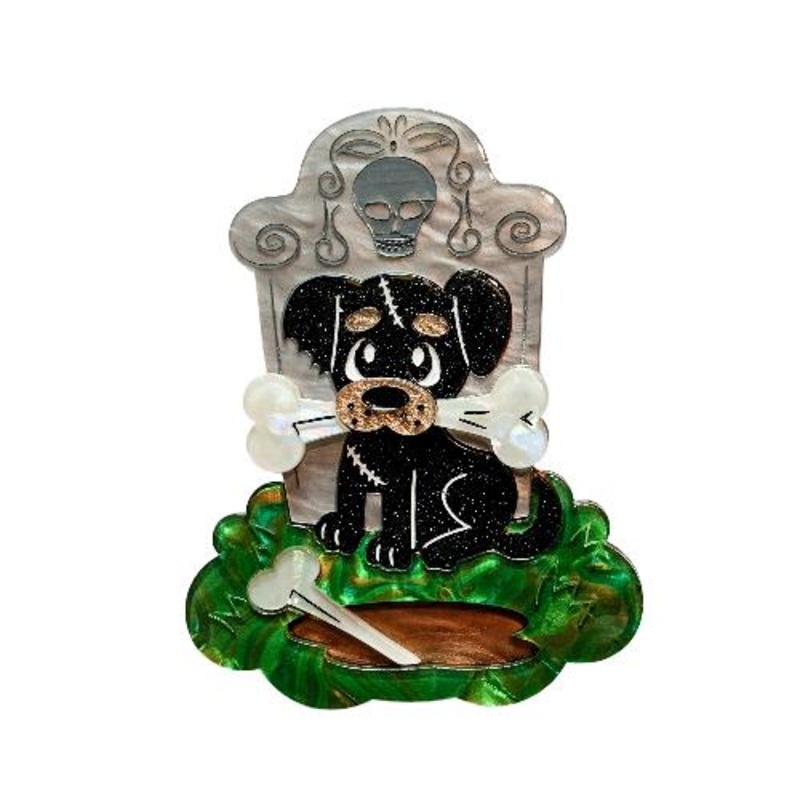 Frankenweenie Halloween Brooch by Lipstick & Chrome