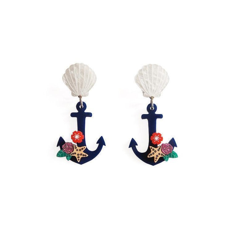 Nautical Anchor Earrings by Laliblue