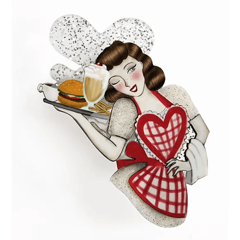 PinUp Waitress Brooch by Laliblue