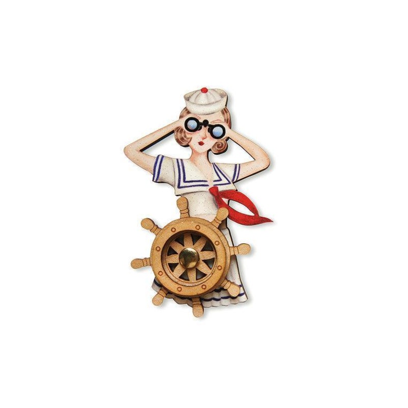 Sailor Pin Up Brooch by Laliblue