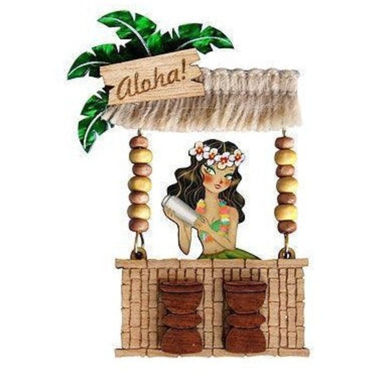 Tiki Bar Brooch by Laliblue