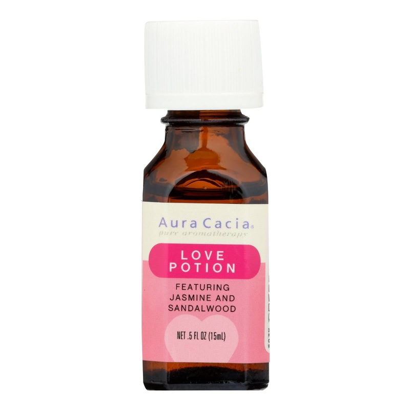 Aura Cacia Essential Oils Love Potion, Invigorating Blend for Romance and Intimacy, 5 Fl Oz
