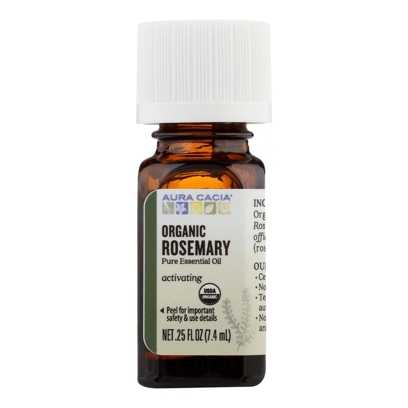 Aura Cacia Organic Rosemary Essential Oil, .25 Oz.