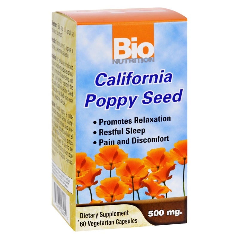 California Poppy Seeds by Bio Nutrition (60 Capsules) - 500mg