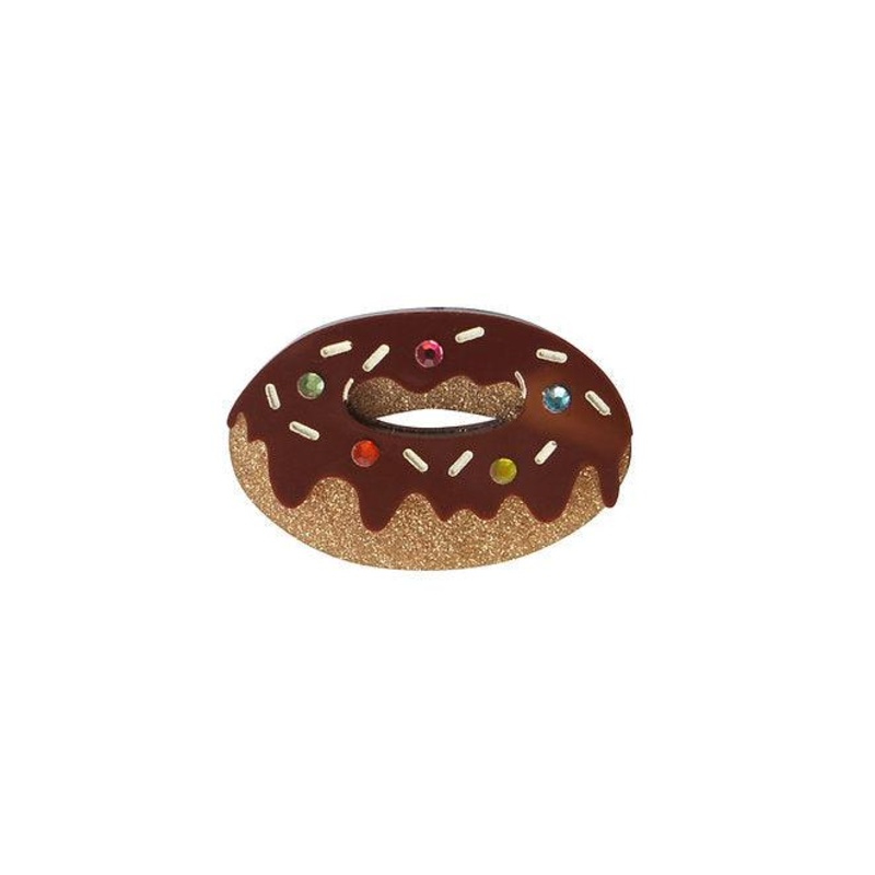 Chocolate Donut Brooch by Laliblue
