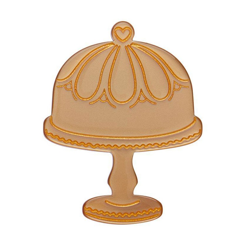 Classic Cake Stand Brooch - Gold by Erstwilder x Katherine Sabbath