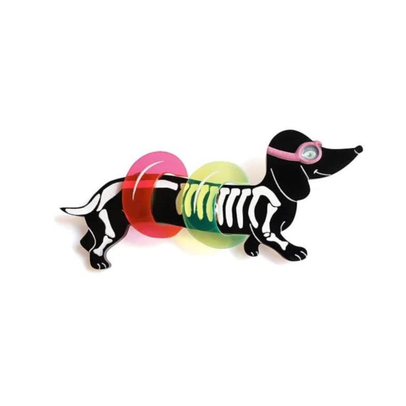 Dachshund Brooch with Floats by Laliblue