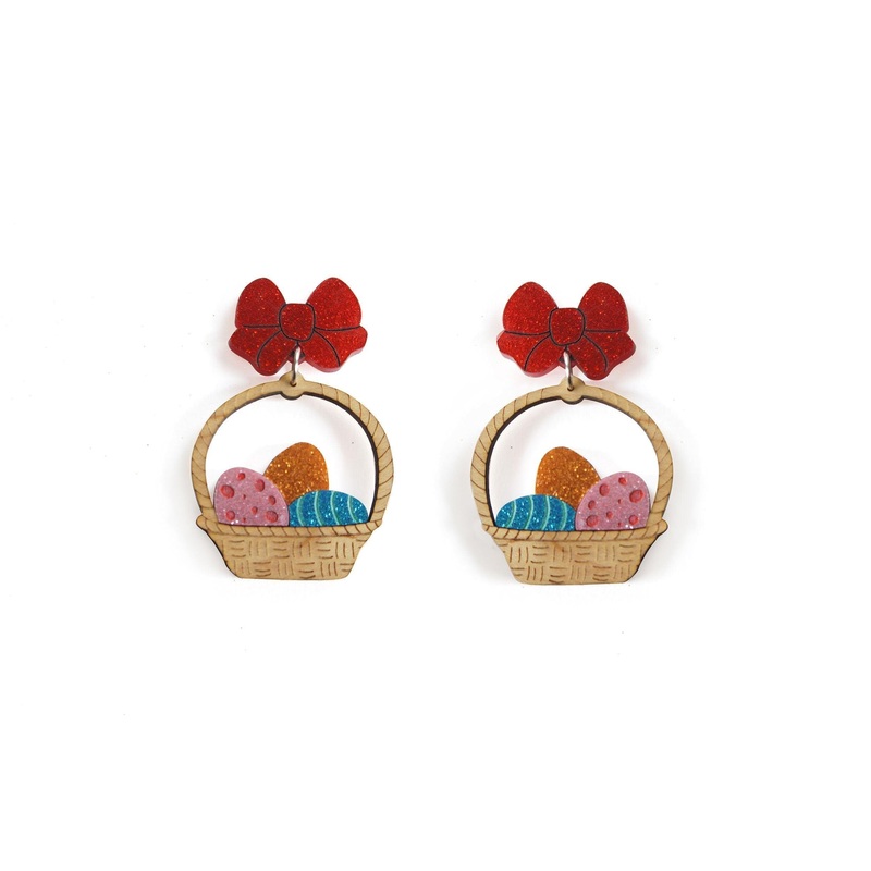 Easter Basket Earrings  by Laliblue