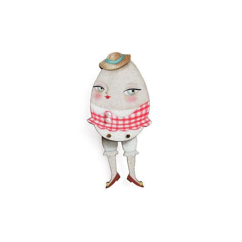 Egg Girl Brooch by Laliblue