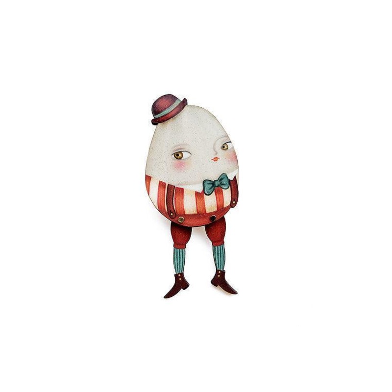 Egg Man Brooch by Laliblue