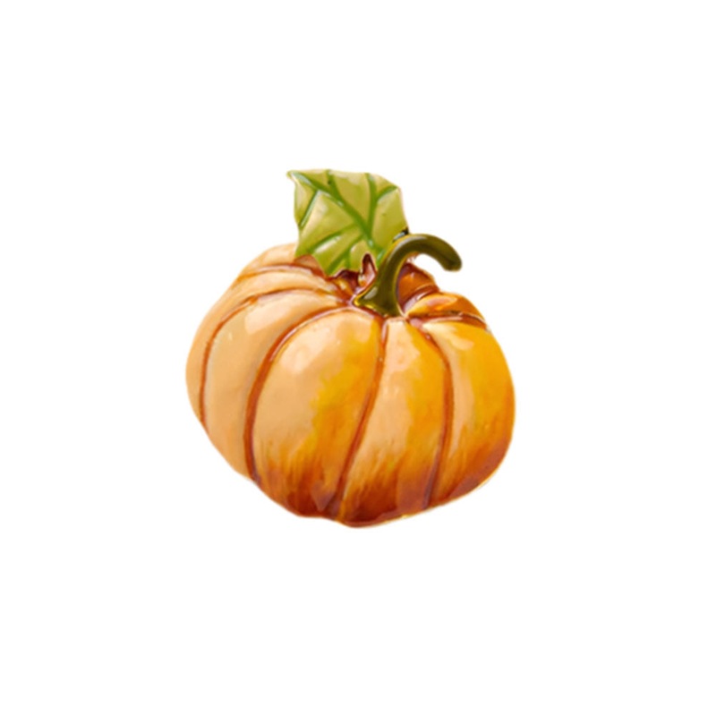 Enamel Pumpkin Brooch by Fable England