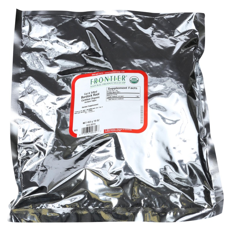 Frontier Herb - Organic Burdock Root 1lb Cut and Sifted