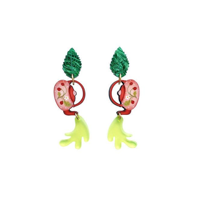 Green Tea Earrings by Laliblue