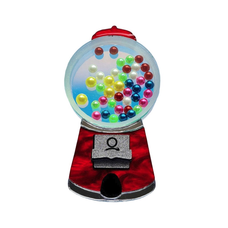 Gumball Sweet Machine Brooch by Cherryloco