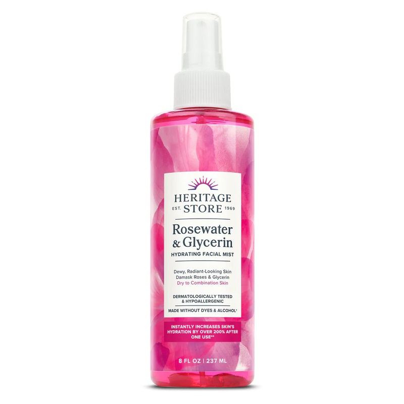Heritage Products Rosewater & Glycerin Face Mist - 8 Fl Oz.