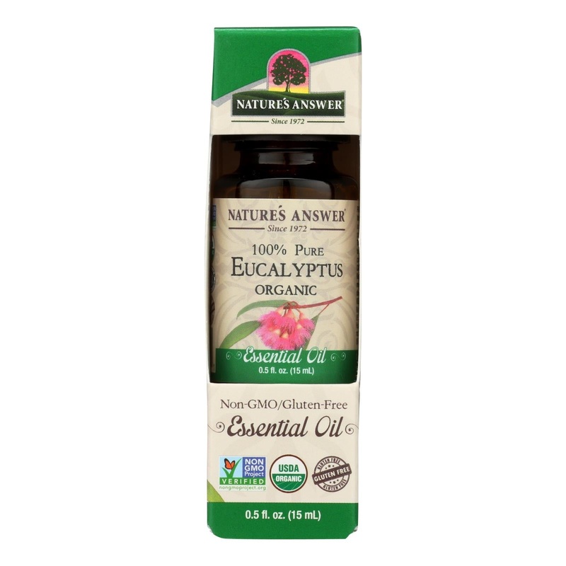Nature's Answer Organic Eucalyptus Essential Oil, 0.5 Oz.