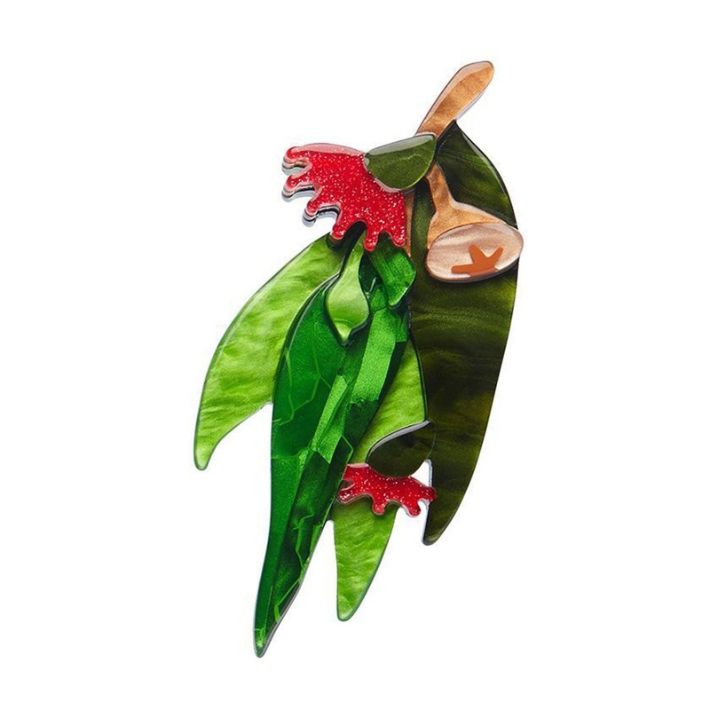 Red Gum Blossom Brooch by Erstwilder