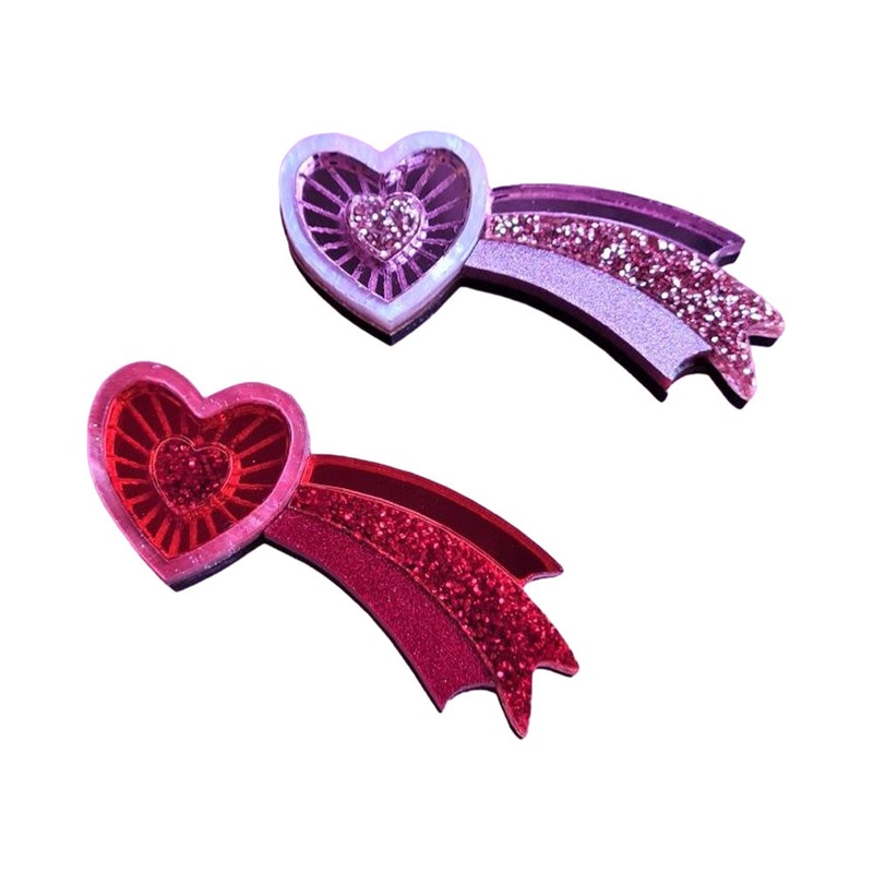 Shooting Heart Pin Brooch by Cherryloco Jewellery
