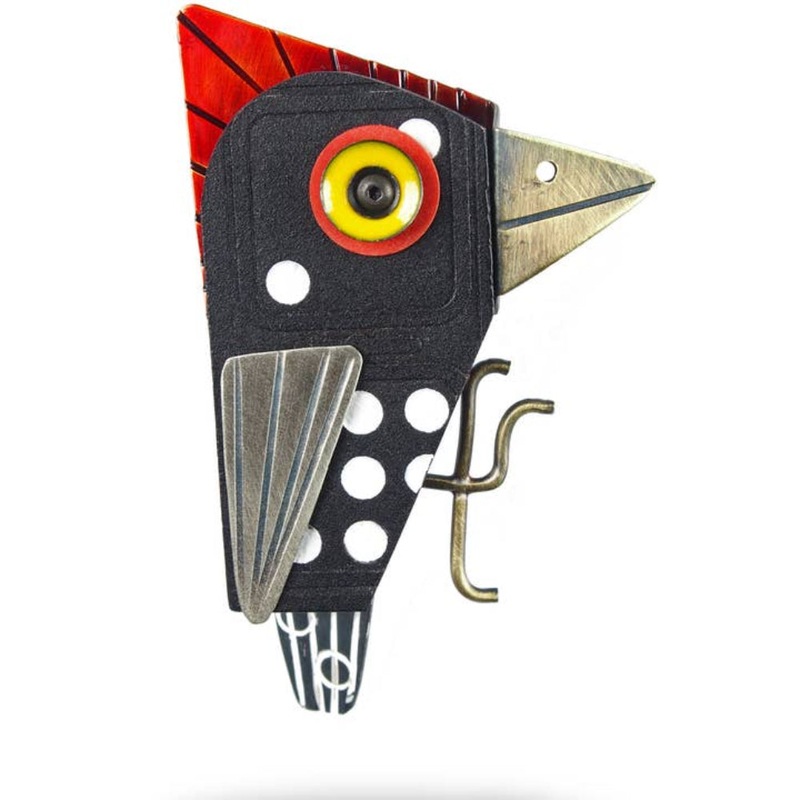 Spotted Woodpecker Pin by Chickenscratch