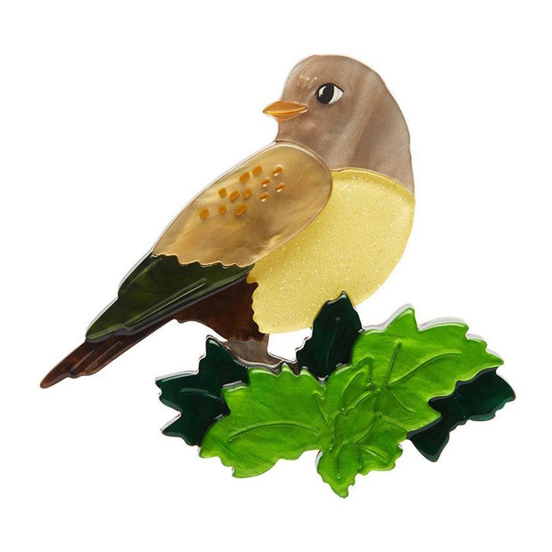Wondrous Warbler Brooch by Erstwilder