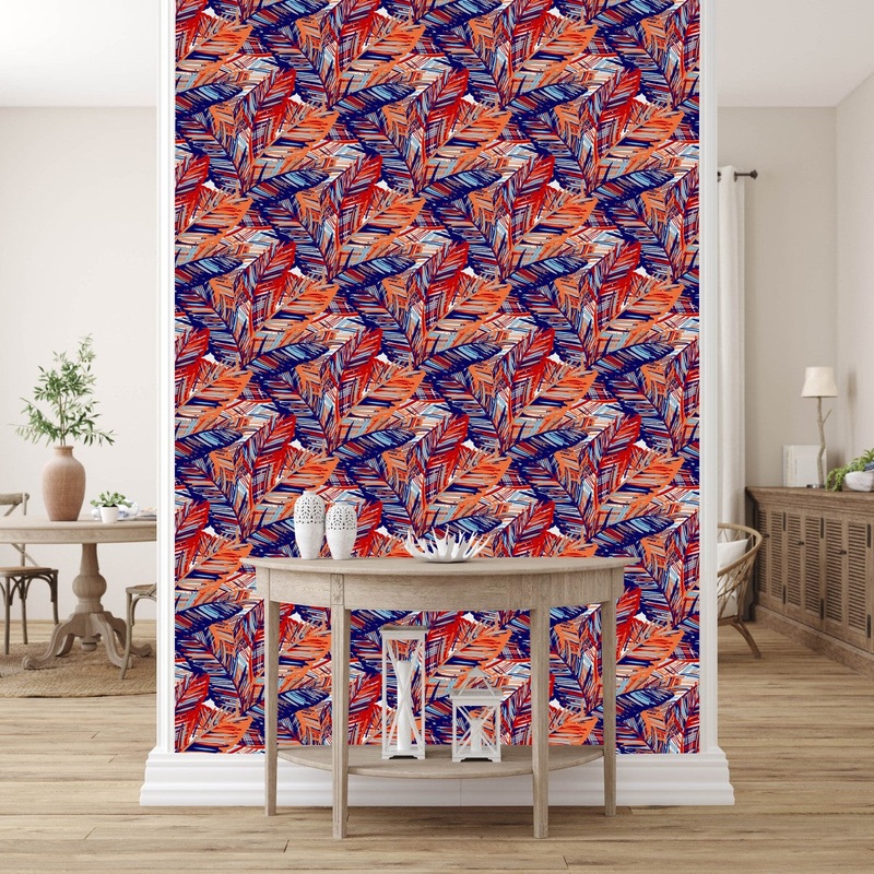 Colorful Palm Leaves Wallpaper