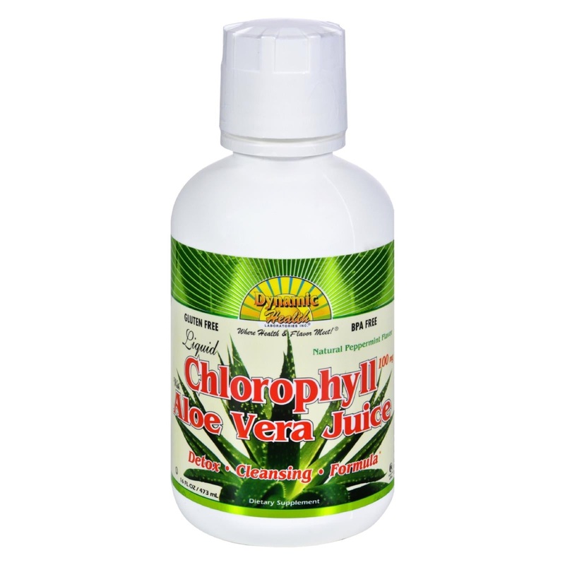 Dynamic Health Liquid Chlorophyll with Aloe Vera and Spearmint - 16 Fl Oz.
