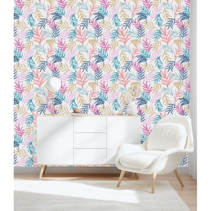 Elegant Multicolored Leaves Wallpaper Chic