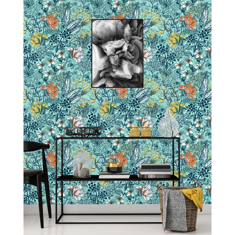 Herbs and Flowers Wallpaper