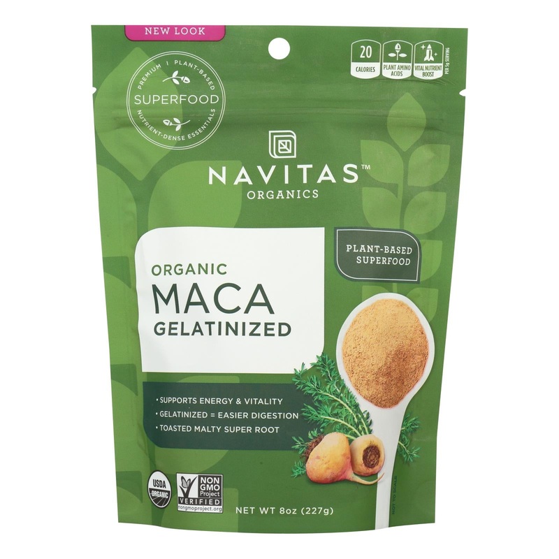 Navitas Naturals Maca Powder | Gelatinized | Organic | 8 Oz | Pack of 12